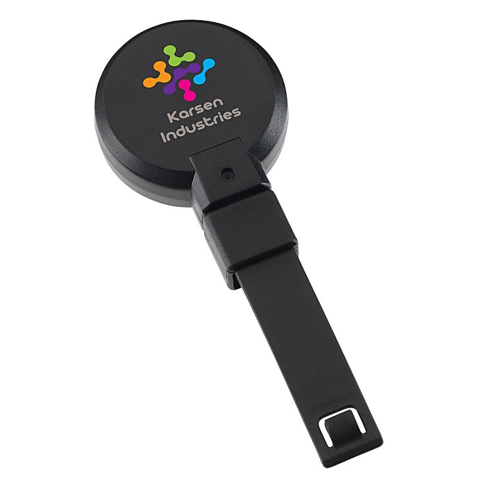 Custom Replay Retractable Badge Holder with Bulldog Clip - Opaque - Full Colour