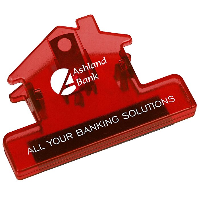 Custom Keep-it Magnet Clip - House - Translucent