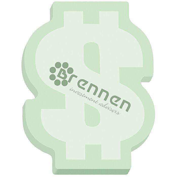 Custom Souvenir Sticky Note - Dollar Sign - 50 Sheet