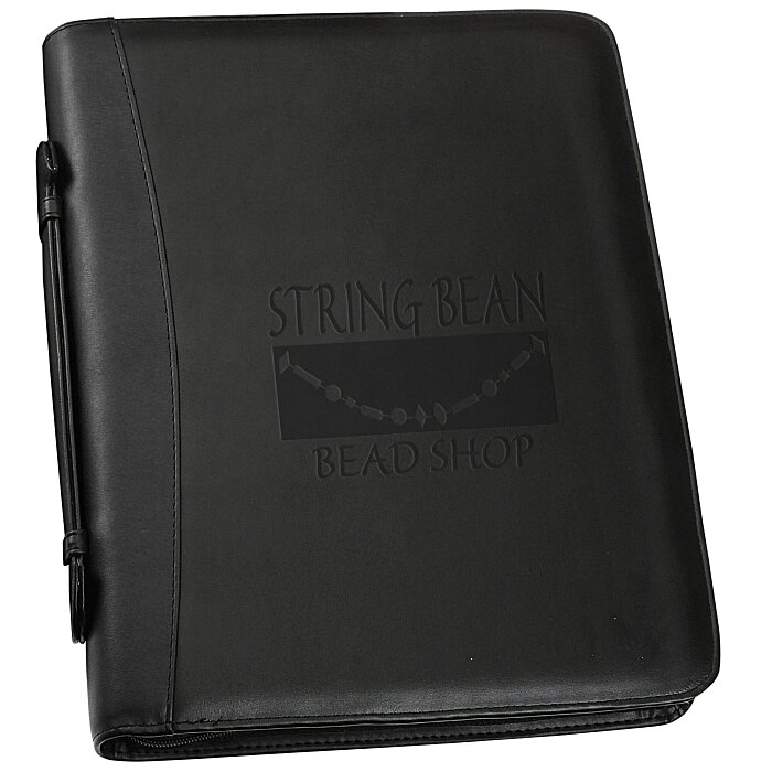 Custom Conference Ring Folio with Notepad - Debossed
