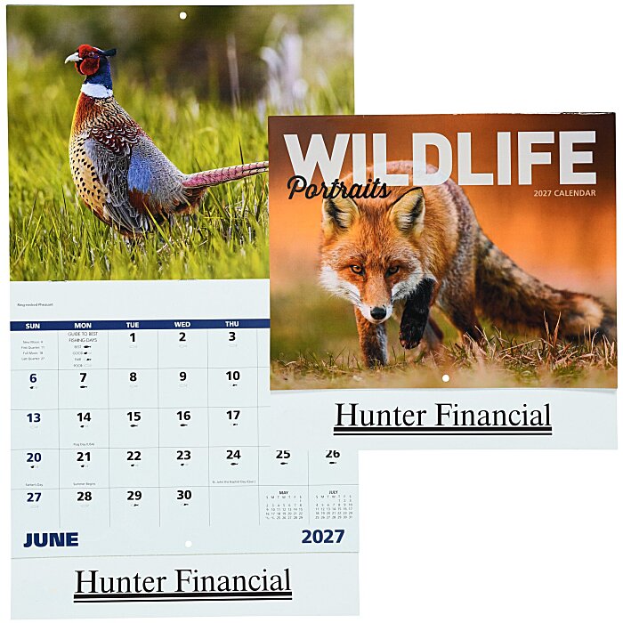 Custom Wildlife Portraits Calendar - Stapled