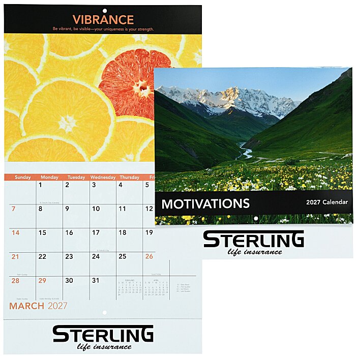 Custom Motivations Calendar - Stapled