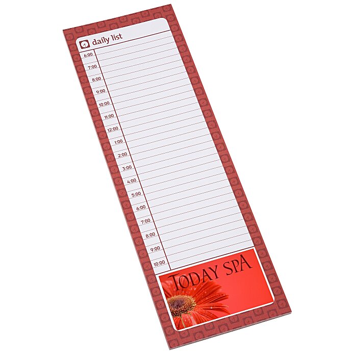 Custom Souvenir Magnetic Manager Notepad - Daily - 25 Sheet