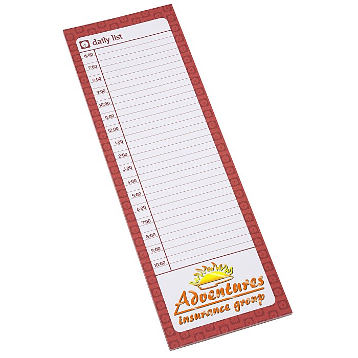 Custom Souvenir Magnetic Manager Notepad - Daily - 50 Sheet