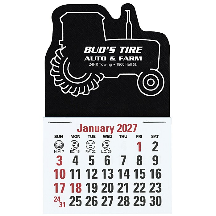 Custom Stick Up Calendar - Tractor
