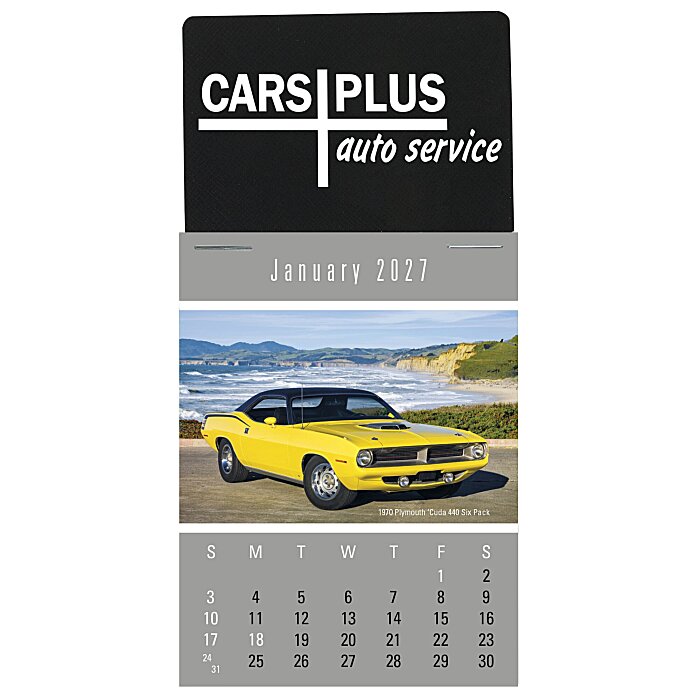 Custom Muscle Car Stick Up Calendar - Rectangle