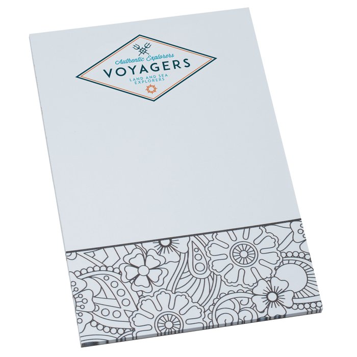 Custom Colour-In Notepad - Floral