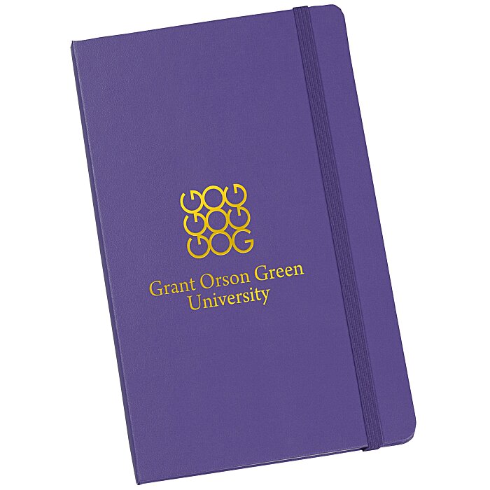 Custom Moleskine Hard Cover Notebook - 8 1/4 inches x 5 inches - Ruled - Foil Stamp