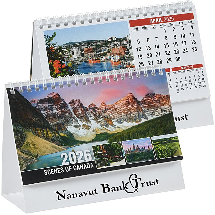 Custom Scenes of Canada Desk Calendar
