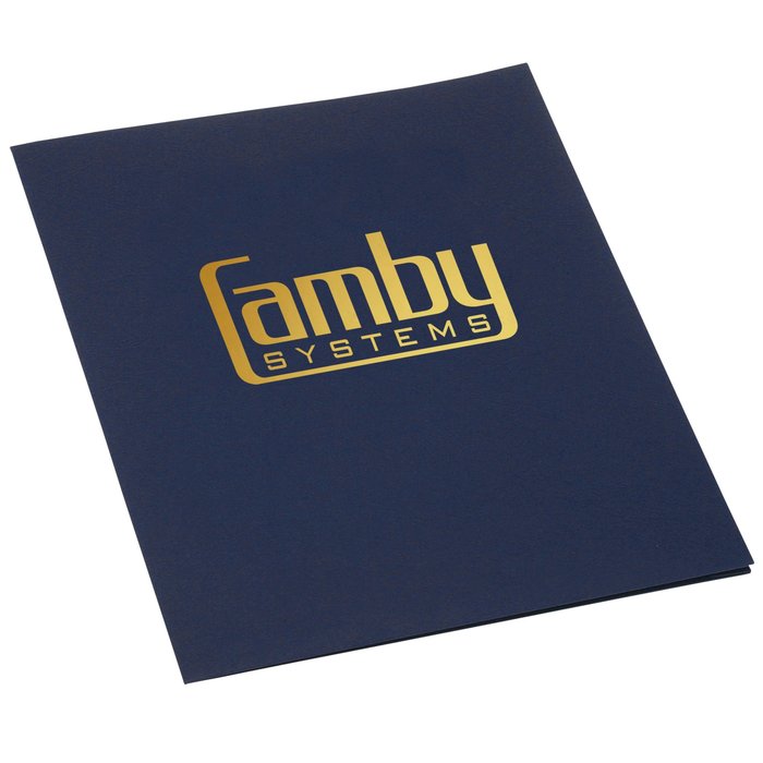 Custom Linen Paper Two-Pocket Presentation Folder