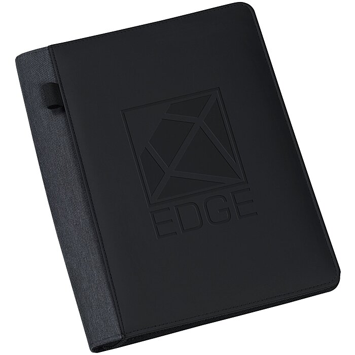 Custom Vienna Heathered Zippered Padfolio