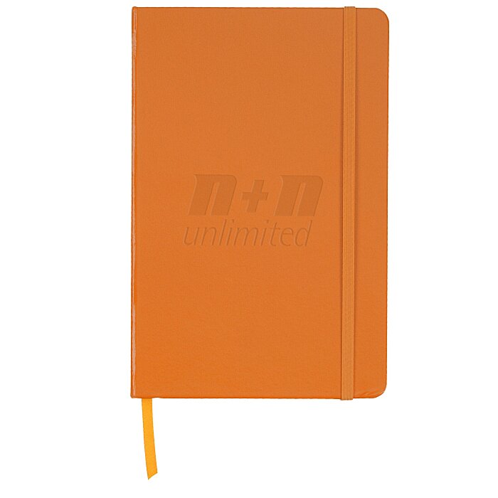 Custom Ambassador Bound Journal Book - 8 3/8 inches x 5 1/2 inches - Debossed - 24 hr