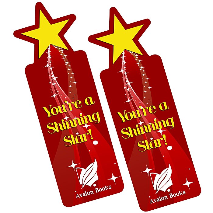 Custom Full Colour Paper Bookmark - Star