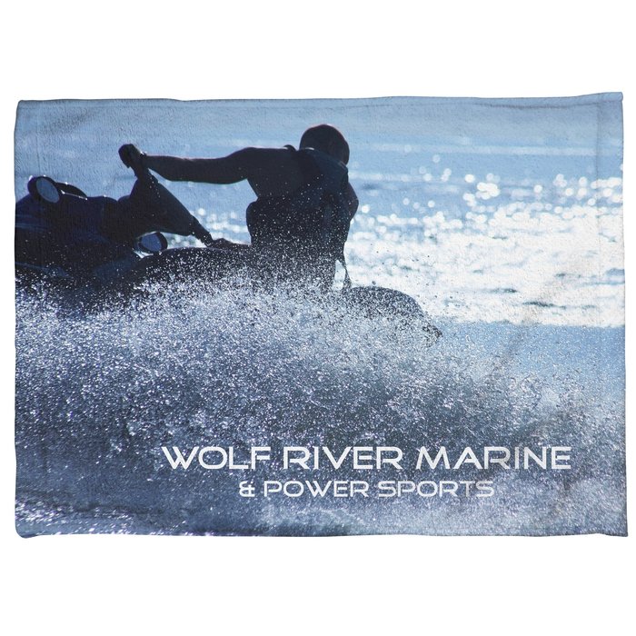 Custom Full Colour Microfibre Velour Sport Towel - 15 inches x 22 inches