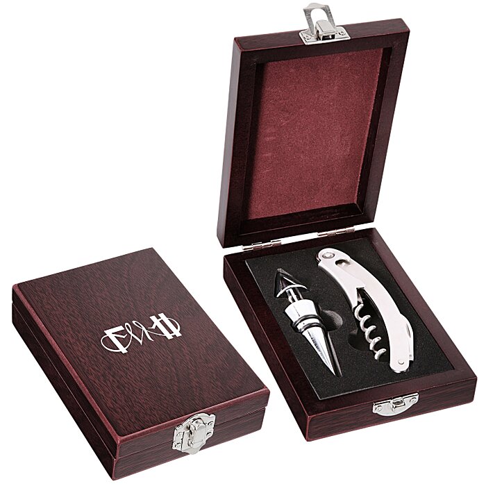 Custom Wine Stopper & Opener Set