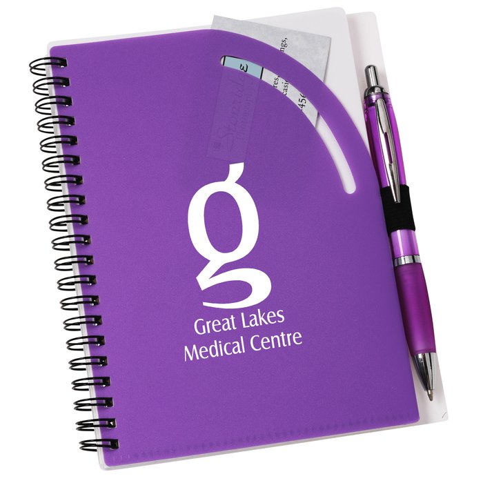 Custom Curvy Top Notebook with Pen