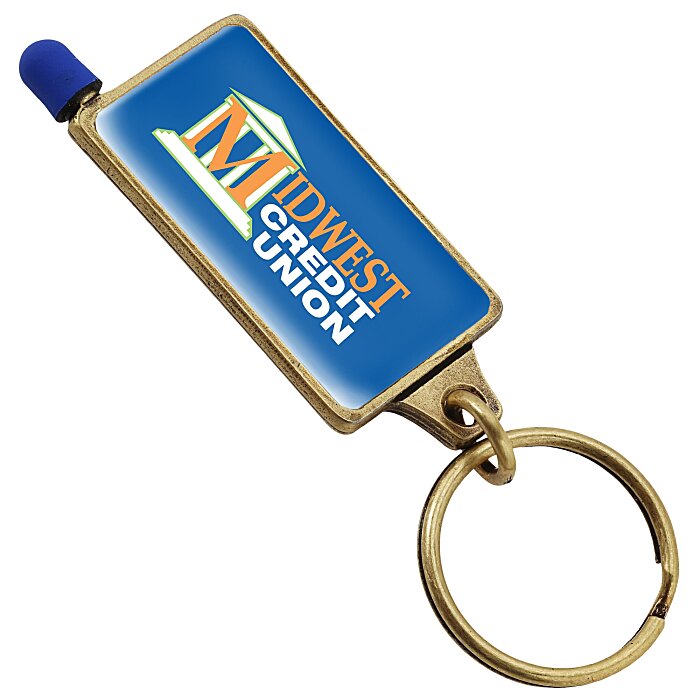Custom Domed Stylus Keychain with Colour Tip