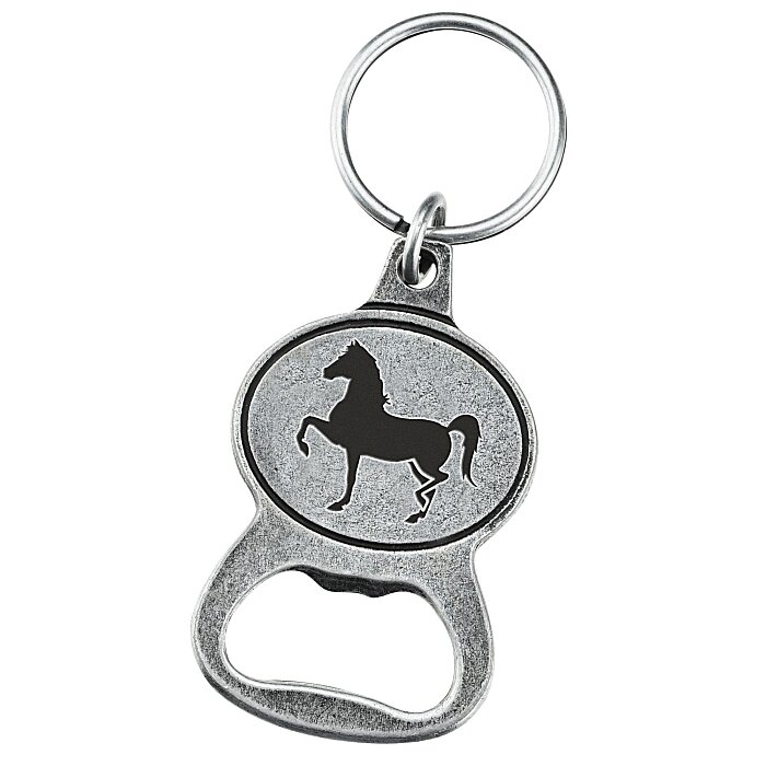 Custom Econo Bottle Opener Keychain - Oval