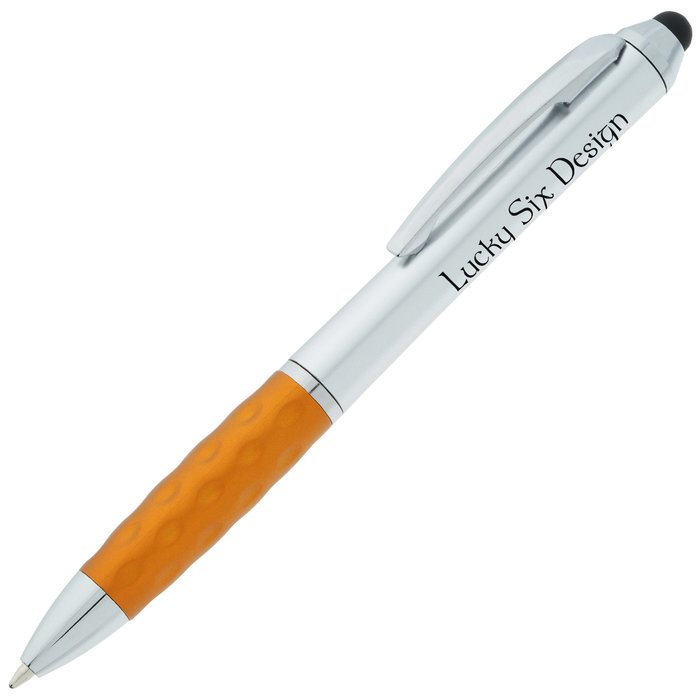 Custom Tev Stylus Twist Pen - Silver