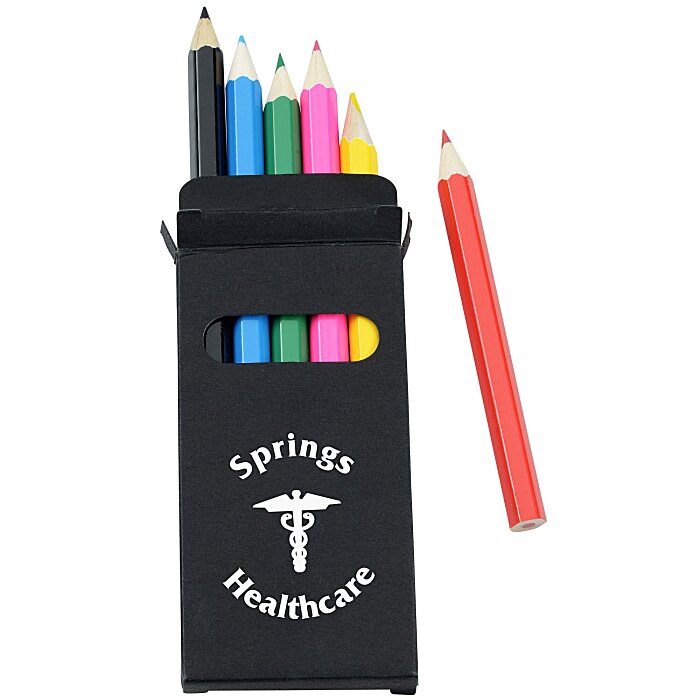 Custom Pencil Crayon Six Pack - Matte Black