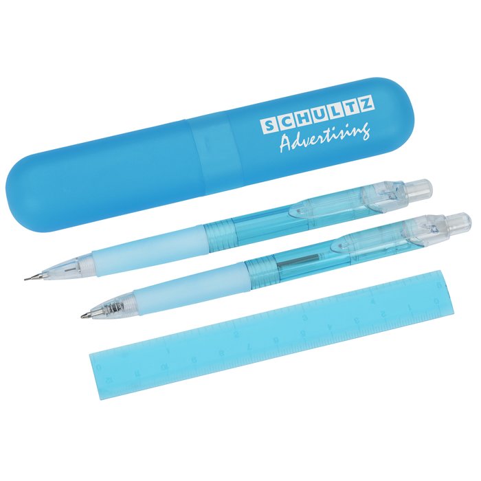 Custom Caribbean Mechanical Pen and Pencil Set with Ruler