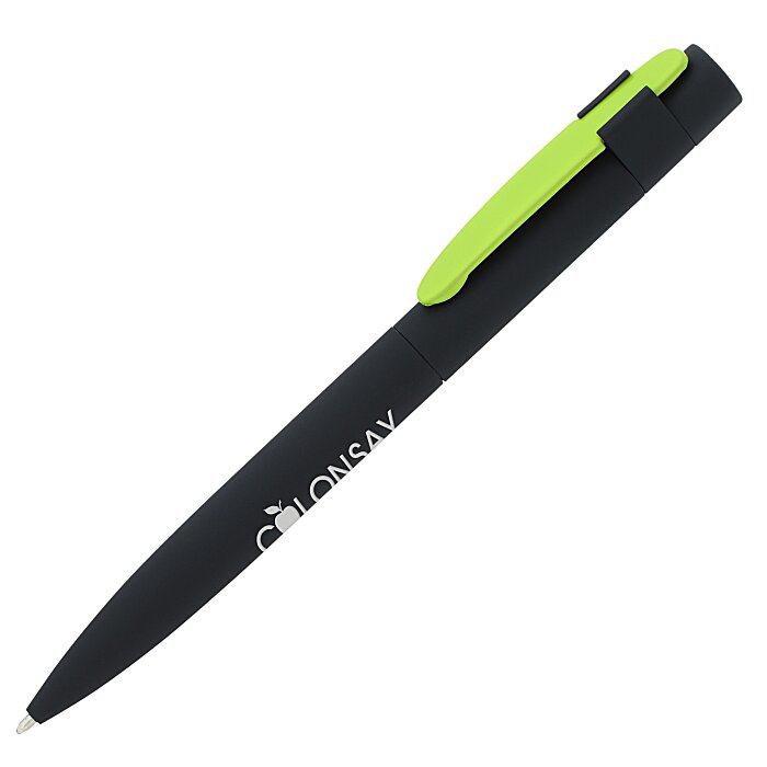 Custom Harmony Soft Touch Metal Twist Pen - Black