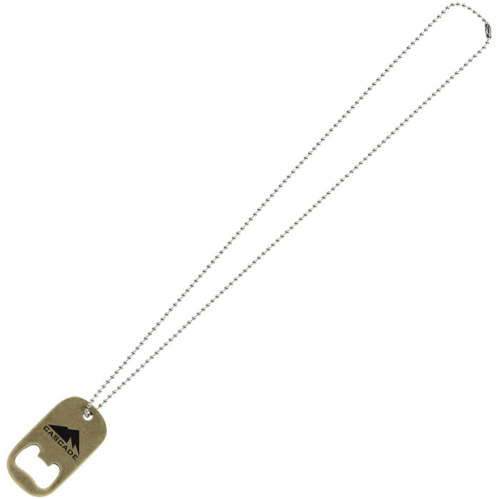 Custom Dog Tag Necklace With Bottle Opener