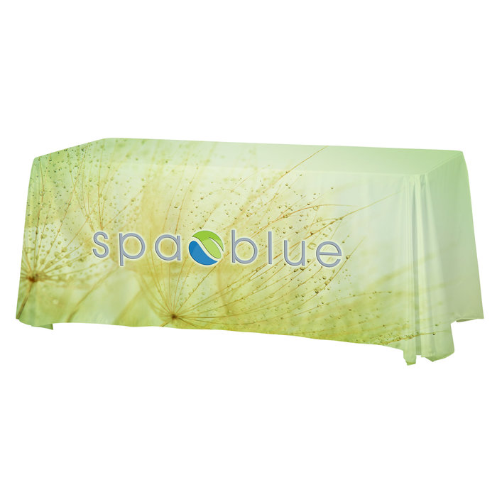 Custom Serged Open-Back Satin Table Throw - 6 feet