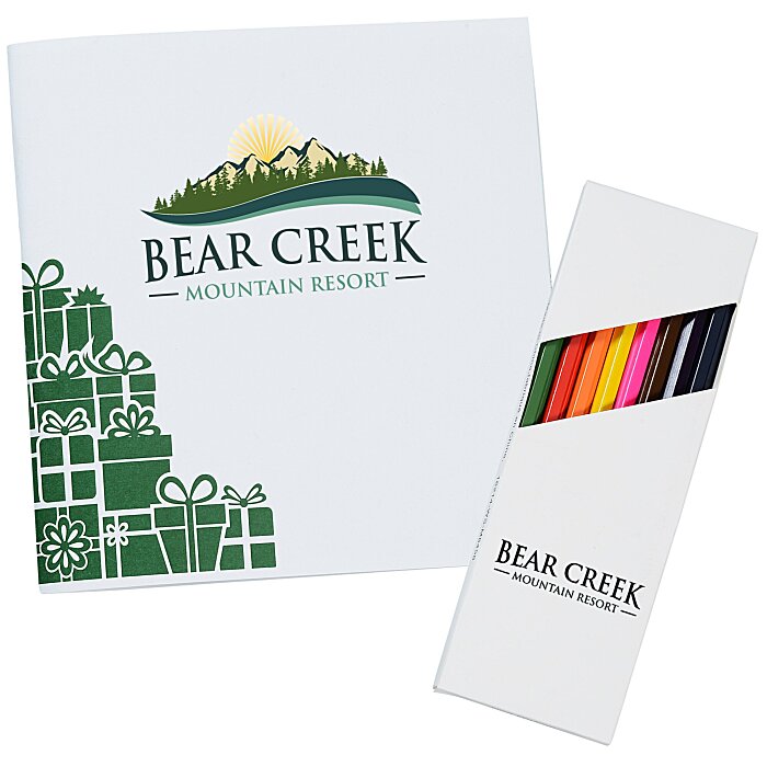 Custom Colouring Book & Pencil Set - Holiday
