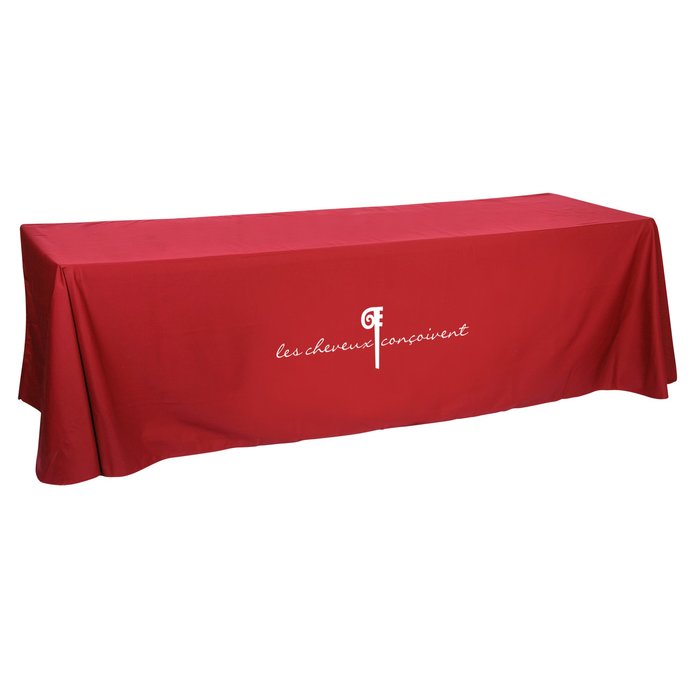 Custom Hemmed Open-Back Poly/Cotton Table Throw - 8'