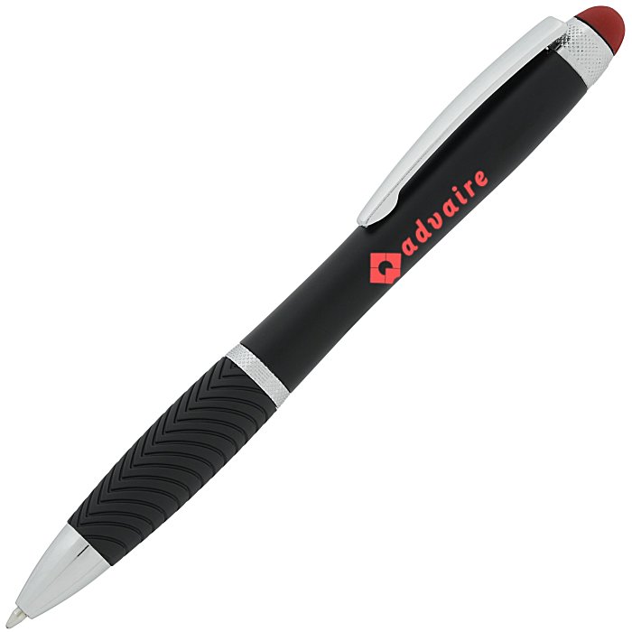 Custom Evantide Light-Up Logo Stylus Twist Pen - Black