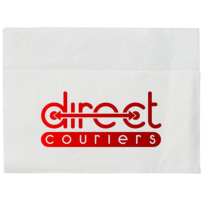 Custom Dispenser Napkin - 1-ply - White - Foil