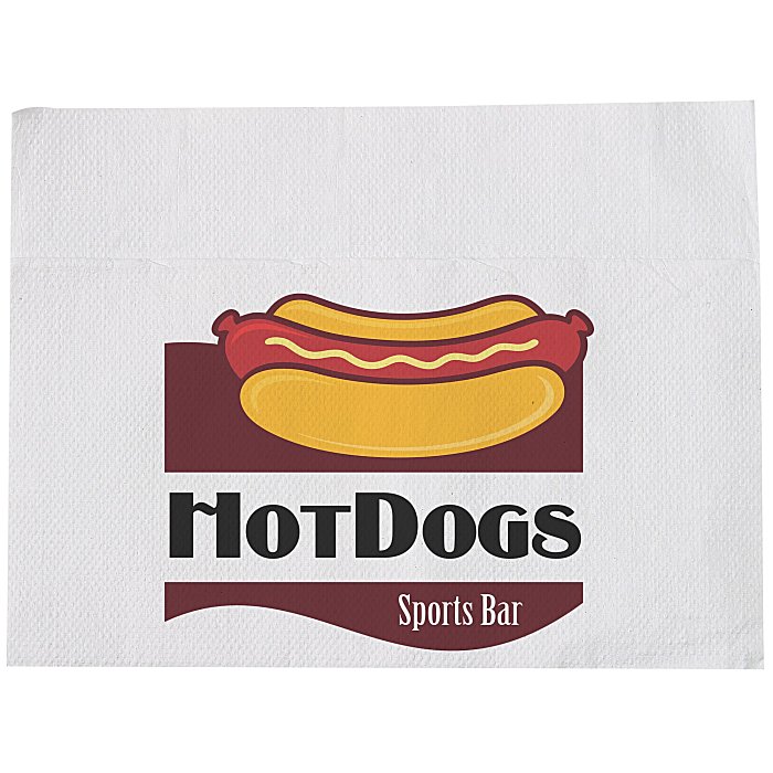 Custom Dispenser Napkin - 1-ply - White - Full Colour