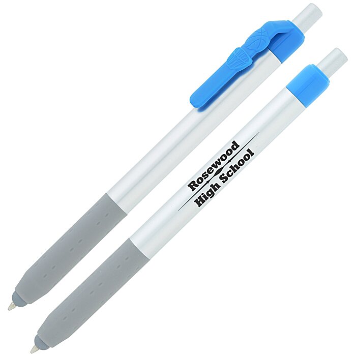 Custom Alamo Stylus Pen - Silver - Basketball