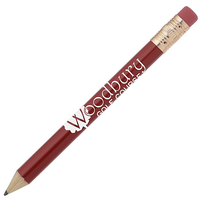 Custom Round Golf Pencil with Eraser