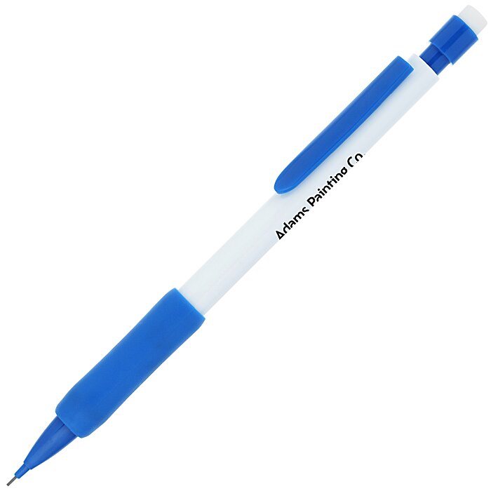 Custom Rubber Grip Mechanical Pencil - White