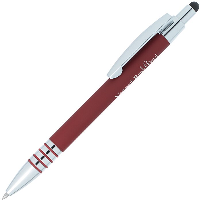 Custom Bristol Gel Soft Touch Stylus Metal Pen