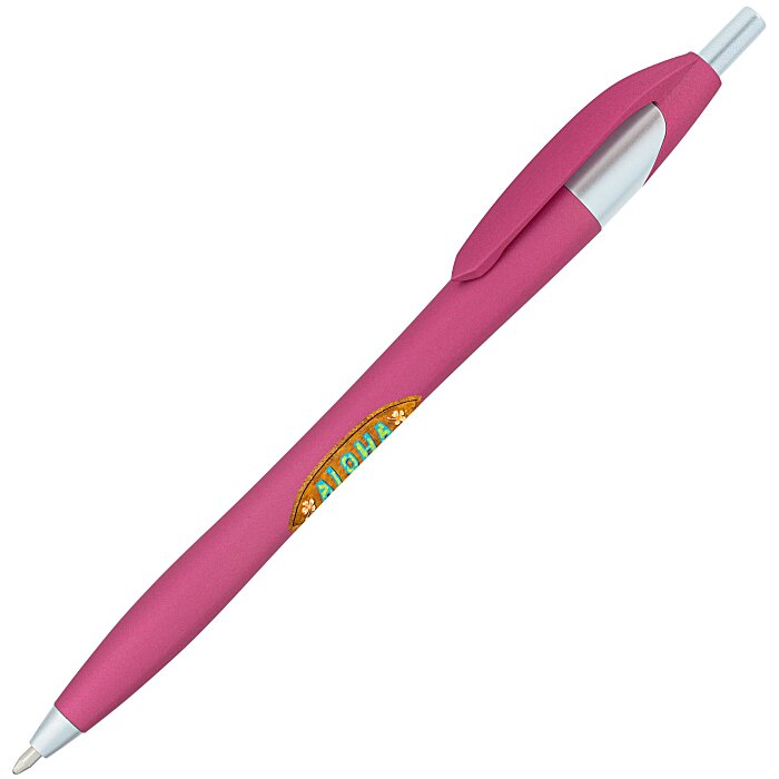 Custom Javelin Soft Touch Pen - Metallic - Brights - Full Colour