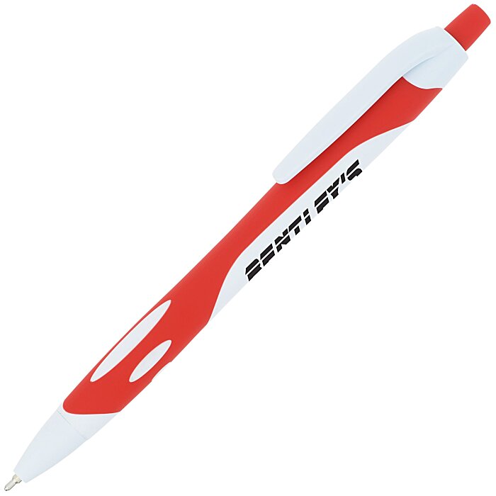 Custom Sport Soft Touch Gel Pen - White