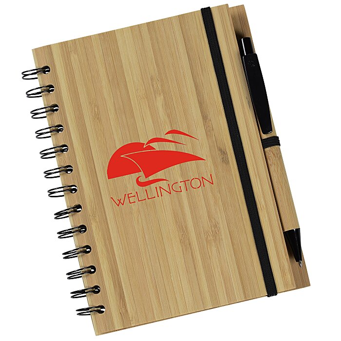 Custom Syracuse Bamboo Cover Notebook with Pen