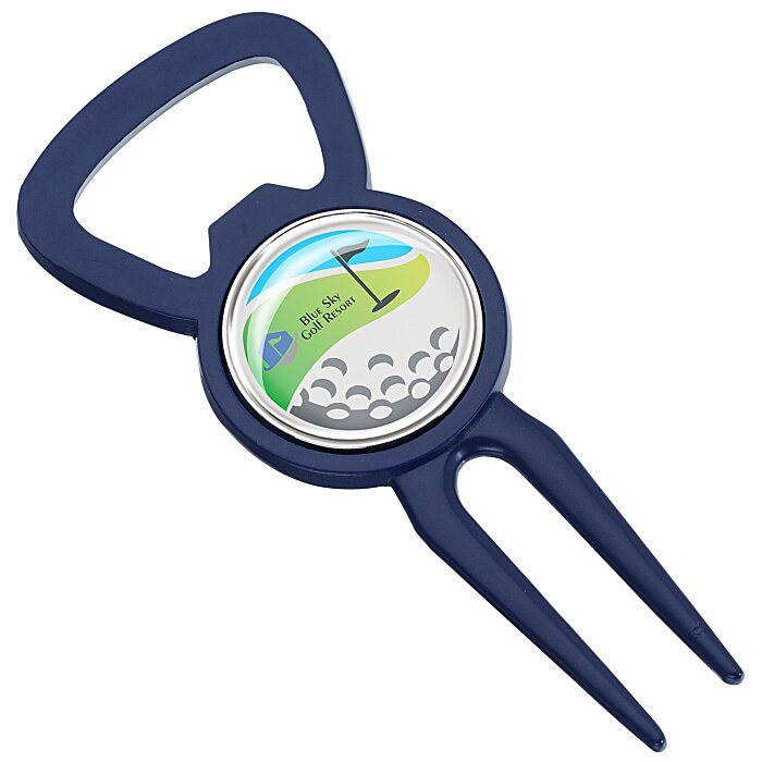 Custom Divot Bottle Opener Tool with Ball Marker