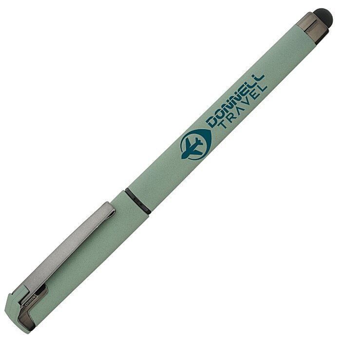 Custom Cali Soft Touch Stylus Gel Pen - Powder Coat
