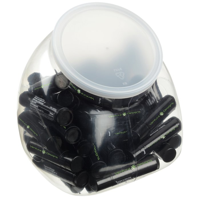 Custom Non-SPF Black Tube Lip Balm Tub - 50-Pieces