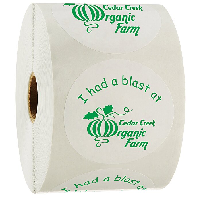 Custom Value Stickers by the Roll - Circle - 2 1/2 inches