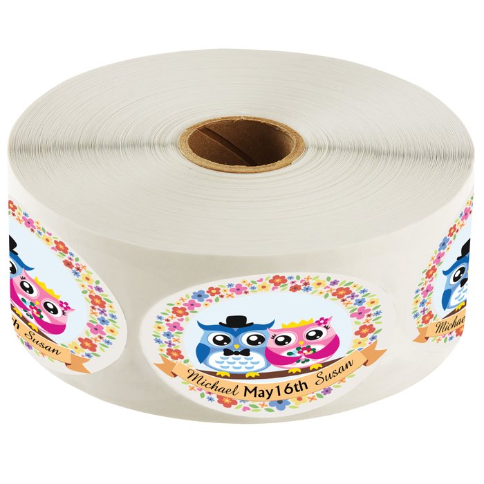 Custom Full Colour Sticker by the Roll - Oval - 1-1/2