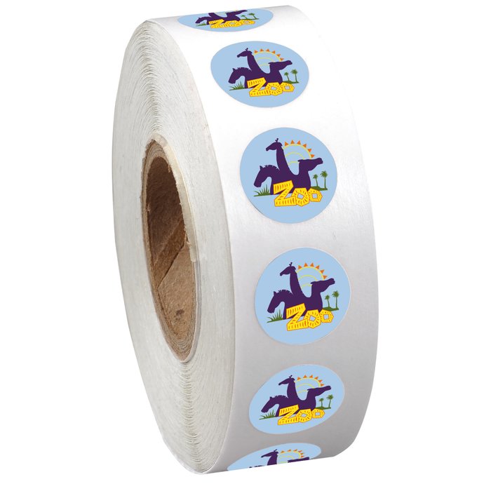 Custom Full Colour Sticker by the Roll - Circle - 1/2 inch