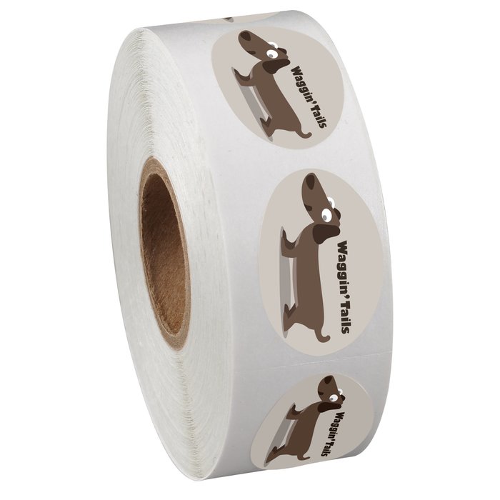 Custom Full Colour Sticker by the Roll - Oval - 3/4