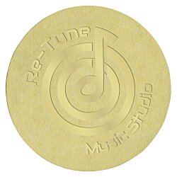 Custom Embellished Seal by the Roll - Circle - Smooth Edge - 1 1/2 Inches