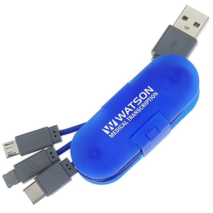 Custom 3-in-1 Cable Wrap with Phone Stand