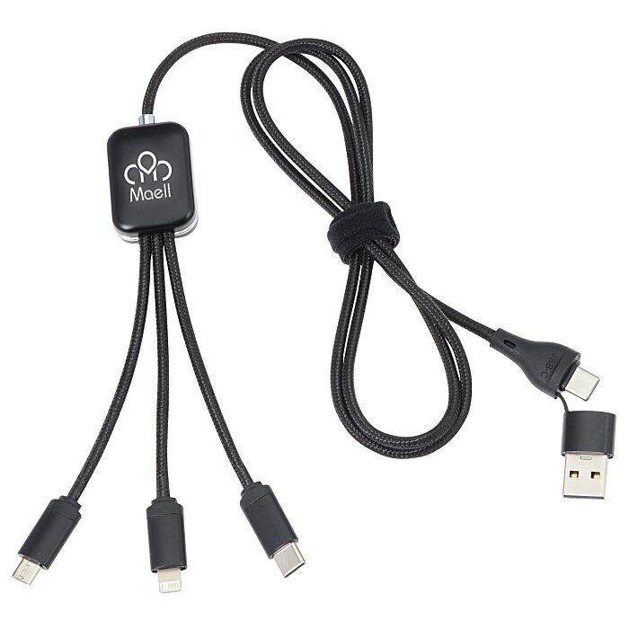 Custom SCX Data Transfer Light-Up Logo Charging Cable